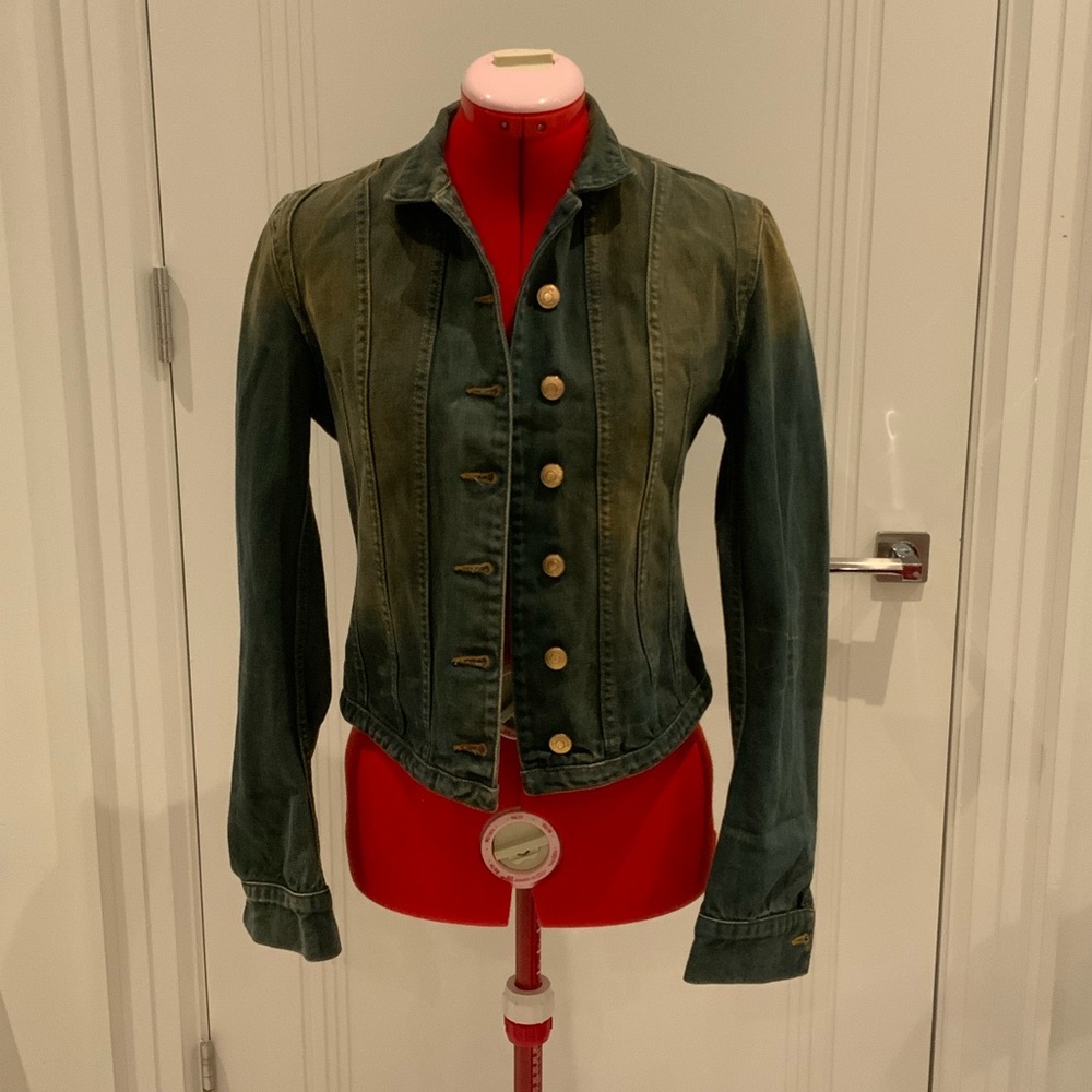 DKNY Dark Green Jean Jacket for Women